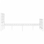 Estructura cama metal con cabecero y estribo blanco 160x200 cm de vidaXL, Camas y somieres - Ref: Foro24-376296, Precio: 117,...