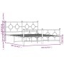 Estructura cama metal con cabecero y estribo blanco 160x200 cm de vidaXL, Camas y somieres - Ref: Foro24-376296, Precio: 117,...