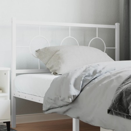 Cabecero de metal blanco 107 cm de vidaXL, Cabeceros y pies de cama - Ref: Foro24-376305, Precio: 35,83 €, Descuento: %