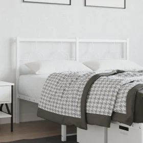 White metal headboard 135 cm by vidaXL, Headboards and footboards - Ref: Foro24-376307, Price: 40,18 €, Discount: %