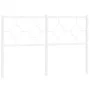 White metal headboard 135 cm by vidaXL, Headboards and footboards - Ref: Foro24-376307, Price: 40,18 €, Discount: %
