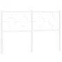 White metal headboard 135 cm by vidaXL, Headboards and footboards - Ref: Foro24-376307, Price: 40,18 €, Discount: %