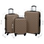 Juego de maletas rígidas con ruedas 3 piezas ABS marrón de vidaXL, Maletas - Ref: Foro24-92418, Precio: 136,10 €, Descuento: %