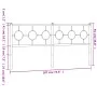 Cabecero de metal blanco 180 cm de vidaXL, Cabeceros y pies de cama - Ref: Foro24-376311, Precio: 42,73 €, Descuento: %