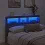 Bettkopfteil in Betongrau mit LED-Licht, 160 x 17 x 102 cm von vidaXL, Kopf- und Fußteile - Ref: Foro24-839206, Preis: 91,15 ...
