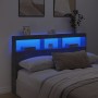 Cabecero de cama con luz LED gris hormigón 160x17x102 cm de vidaXL, Cabeceros y pies de cama - Ref: Foro24-839206, Precio: 92...