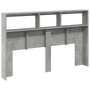 Cabecero de cama con luz LED gris hormigón 160x17x102 cm de vidaXL, Cabeceros y pies de cama - Ref: Foro24-839206, Precio: 92...