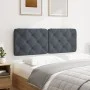 Dunkelgraues, samtgepolstertes Kopfteil 140 cm von vidaXL, Kopf- und Fußteile - Ref: Foro24-374728, Preis: 58,56 €, Rabatt: %