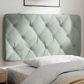 Cabecero de cama acolchado terciopelo gris claro 100 cm de vidaXL, Cabeceros y pies de cama - Ref: Foro24-374714, Precio: 39,...