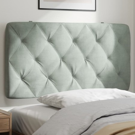 Cabecero de cama acolchado terciopelo gris claro 100 cm de vidaXL, Cabeceros y pies de cama - Ref: Foro24-374714, Precio: 39,...
