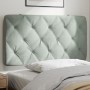 Cabecero de cama acolchado terciopelo gris claro 100 cm de vidaXL, Cabeceros y pies de cama - Ref: Foro24-374714, Precio: 39,...