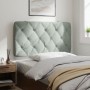 Cabecero de cama acolchado terciopelo gris claro 100 cm de vidaXL, Cabeceros y pies de cama - Ref: Foro24-374714, Precio: 39,...