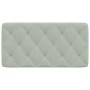 Cabecero de cama acolchado terciopelo gris claro 100 cm de vidaXL, Cabeceros y pies de cama - Ref: Foro24-374714, Precio: 39,...