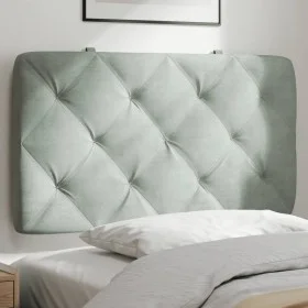 Cabecero de cama acolchado terciopelo gris claro 80 cm de vidaXL, Cabeceros y pies de cama - Ref: Foro24-374702, Precio: 43,1...
