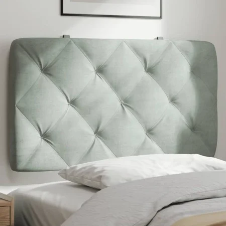 Light gray velvet padded headboard 80 cm by vidaXL, Headboards and footboards - Ref: Foro24-374702, Price: 43,15 €, Discount: %