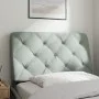 Light gray velvet padded headboard 80 cm by vidaXL, Headboards and footboards - Ref: Foro24-374702, Price: 43,15 €, Discount: %