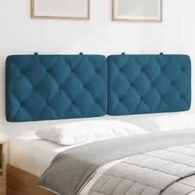 Blaues, samtgepolstertes Kopfteil 160 cm von vidaXL, Kopf- und Fußteile - Ref: Foro24-374737, Preis: 78,64 €, Rabatt: %