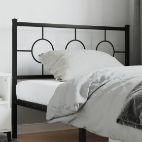 Cabecero de metal negro 107 cm de vidaXL, Cabeceros y pies de cama - Ref: Foro24-376256, Precio: 39,54 €, Descuento: %