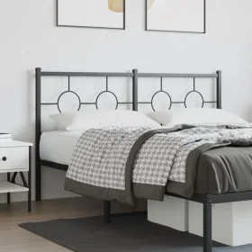 Cabecero de metal negro 160 cm de vidaXL, Cabeceros y pies de cama - Ref: Foro24-376261, Precio: 44,62 €, Descuento: %