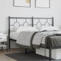 Cabecero de metal negro 160 cm de vidaXL, Cabeceros y pies de cama - Ref: Foro24-376261, Precio: 45,23 €, Descuento: %