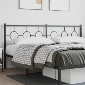 Cabecero de metal negro 193 cm de vidaXL, Cabeceros y pies de cama - Ref: Foro24-376263, Precio: 49,14 €, Descuento: %