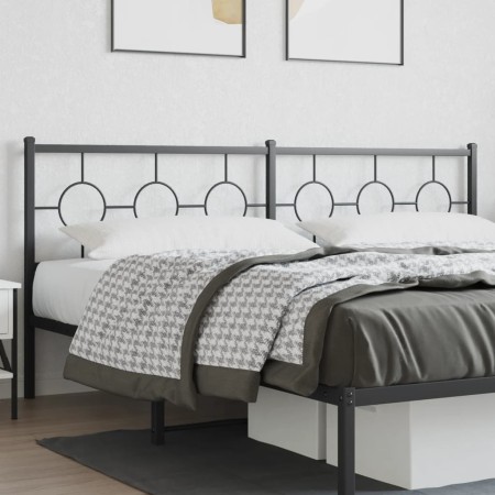 Cabecero de metal negro 193 cm de vidaXL, Cabeceros y pies de cama - Ref: Foro24-376263, Precio: 49,14 €, Descuento: %