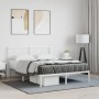 Estructura de cama de metal con cabecero blanca 140x190 cm de vidaXL, Camas y somieres - Ref: Foro24-376275, Precio: 99,35 €,...