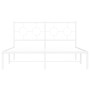 Estructura de cama de metal con cabecero blanca 140x190 cm de vidaXL, Camas y somieres - Ref: Foro24-376275, Precio: 99,35 €,...