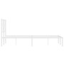 Estructura de cama de metal con cabecero blanca 140x190 cm de vidaXL, Camas y somieres - Ref: Foro24-376275, Precio: 99,35 €,...