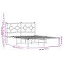 Estructura de cama de metal con cabecero blanca 140x190 cm de vidaXL, Camas y somieres - Ref: Foro24-376275, Precio: 99,35 €,...