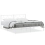 Estructura de cama de metal con cabecero blanco 183x213 cm de vidaXL, Camas y somieres - Ref: Foro24-376280, Precio: 110,88 €...