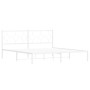 Estructura de cama de metal con cabecero blanco 183x213 cm de vidaXL, Camas y somieres - Ref: Foro24-376280, Precio: 110,88 €...