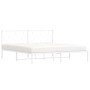 Estructura de cama de metal con cabecero blanco 183x213 cm de vidaXL, Camas y somieres - Ref: Foro24-376280, Precio: 110,88 €...