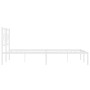 Estructura de cama de metal con cabecero blanco 183x213 cm de vidaXL, Camas y somieres - Ref: Foro24-376280, Precio: 110,88 €...