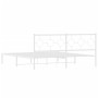 Estructura de cama de metal con cabecero blanco 183x213 cm de vidaXL, Camas y somieres - Ref: Foro24-376280, Precio: 110,88 €...