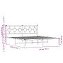 Estructura de cama de metal con cabecero blanco 183x213 cm de vidaXL, Camas y somieres - Ref: Foro24-376280, Precio: 110,88 €...