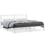 Estructura de cama con cabecero metal blanca 200x200 cm de vidaXL, Camas y somieres - Ref: Foro24-376282, Precio: 114,78 €, D...