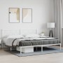 Estructura de cama con cabecero metal blanca 200x200 cm de vidaXL, Camas y somieres - Ref: Foro24-376282, Precio: 114,78 €, D...