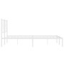 Estructura de cama con cabecero metal blanca 200x200 cm de vidaXL, Camas y somieres - Ref: Foro24-376282, Precio: 114,78 €, D...