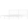 Estructura de cama con cabecero metal blanca 200x200 cm de vidaXL, Camas y somieres - Ref: Foro24-376282, Precio: 114,78 €, D...