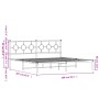 Estructura de cama con cabecero metal blanca 200x200 cm de vidaXL, Camas y somieres - Ref: Foro24-376282, Precio: 114,78 €, D...