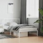 Estructura cama metal con cabecero y pie cama blanca 107x203 cm de vidaXL, Camas y somieres - Ref: Foro24-376289, Precio: 81,...