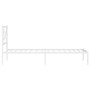 Estructura cama metal con cabecero y pie cama blanca 107x203 cm de vidaXL, Camas y somieres - Ref: Foro24-376289, Precio: 81,...