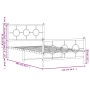 Estructura cama metal con cabecero y pie cama blanca 107x203 cm de vidaXL, Camas y somieres - Ref: Foro24-376289, Precio: 81,...