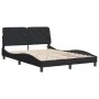 Estructura de cama con luces LED terciopelo negro 140x190 cm de vidaXL, Camas y somieres - Ref: Foro24-3213851, Precio: 206,8...