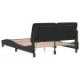 Estructura de cama con luces LED terciopelo negro 140x190 cm de vidaXL, Camas y somieres - Ref: Foro24-3213851, Precio: 202,1...