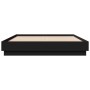 Estructura de cama madera de ingeniería negra 120x190 cm de vidaXL, Camas y somieres - Ref: Foro24-3209885, Precio: 122,44 €,...