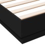 Estructura de cama madera de ingeniería negra 120x190 cm de vidaXL, Camas y somieres - Ref: Foro24-3209885, Precio: 122,44 €,...