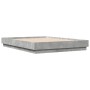 Estructura de cama madera de ingeniería gris hormigón 120x190cm de vidaXL, Camas y somieres - Ref: Foro24-3209887, Precio: 11...