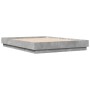 Estructura de cama madera de ingeniería gris hormigón 120x190cm de vidaXL, Camas y somieres - Ref: Foro24-3209887, Precio: 11...